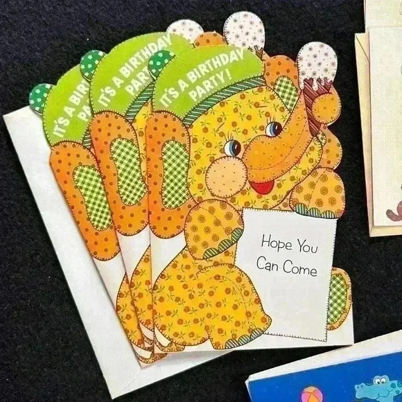 Vintage 70s/80s- Birthday Party Invitations Bundle- 4 designs - Picture 2 of 15